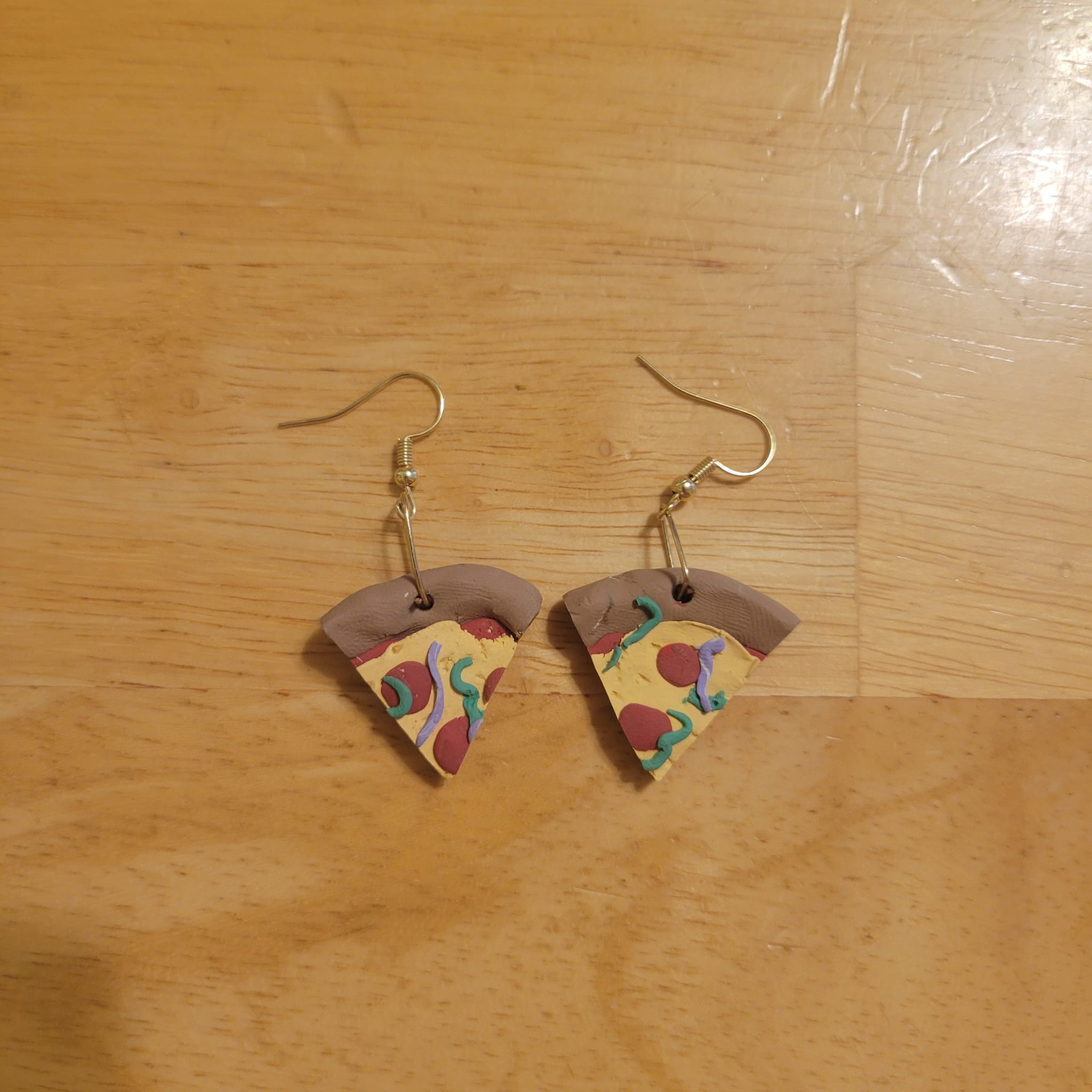 Clay Pizza Earrings